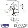 Grohe Concetto Single-Lever Sink Mixer Kitchen Tap Dimensions